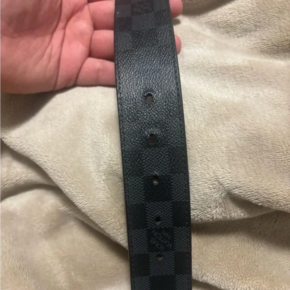 Louis Vuitton Black Checkered Belt Bag